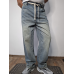 Чоловічі джинси baggy світло-блакитний денім vintage wash на резинці