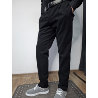 Чоловічі чорні котонові штани завужені casual